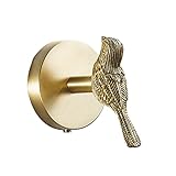 Goldener Tierhaken Mäntelhaken aus Massiv, Türhaken Rückseite für Küche und Bad, Handtuchhalter ()