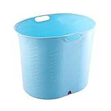 Harmoousue Kleinkind-Badewanne – Hochtemperaturbeständige Komfort-Baby-Badewanne mit Drainage, tiefer großer Badeeimer, Kleinkindbedarf für und Mädchen
