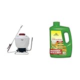 Spear & Jackson Drucksprüher im Rucksackstil 15l+Neudorff Finalsan UnkrautFrei Plus Konzentrat, kraftvoller Unkrautvernichter der bis in die Wurzel wirkt. Schnell wirkender Unkraut Entferner 1x 2l