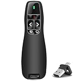 VOVIGGOL USB Type C 2-in-1 Wireless Presenter für Präsentationen Fernbedienung Laptop Powerpoint, Präsentation Fernbedienung Präsentator Pointer Präsentationspointer für Windows Mac