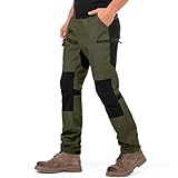 yeyity Wanderhose Herren Outdoor Hosen Robust Atmungsaktiv Langlebig Taktische Hose Arbeitshosen Männer zum Outdoor-Aktivitäten und Außenarbeiten(9925,Amy Grün,S)