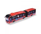 Dickie Toys - Spielzeug-Bus Volvo (rot) – lenkbarer City Bus (40 cm) zum Spielen für Kinder ab 3 Jahren, Spielzeugauto mit Lenkung & Türen zum Öffnen