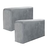 Couch Schwarz Stoff Stück, rutschfest, Sofa-Sessel-Schonbezüge, Möbelschutz, Sessel-Schonbezug für Liegesofa Sofalandschaft Überzug (Grey, One Size)