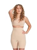 FINN Shapewear Bauchweg Unterhose Damen ohne Nähte - Stark Formende Body-Shaper Kompressions-Shorts - Seamless Miederpants mit hoher Taille für Frauen Hautfarbe Nude XL
