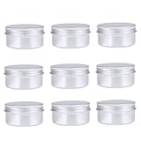 VALICLUD 10 Stück Teiliges Rundes Aluminium Aufbewahrungsdosen mit Schraubverschluss Leichtes Sicheres Behälter für Paste Pulver Feste Tabletten Vielseitig für Kosmetik Salben Vitamine