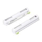 Relaxdays Folienschneider 2er Set, HBT 5x37x8 cm, Folienabroller magnetisch, Frischhalte- & Alufolie, Foliencutter, weiß