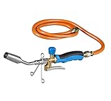 CFH Turbo Handlötgerät GT 2000 - Lötbrenner, Leistungsstarkes Lötgerät zum Hart- und Weichlöten, Gas Lötkolben mit Gasschlauch 1,5 m 3/8“, Arbeitstemperatur von ca. 800 °C
