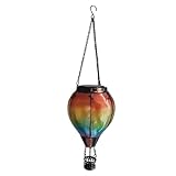 Solar Heißluftballon | Glas Solar Heißluftballon Lichter | Wasserdichte Solar Flackernde Laterne Garten Licht Dekoration, Solar Laterne für Außen Heißluftballon Dekor für Garten
