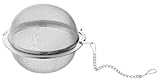 WMF Gourmet Teesieb 5 cm, Teekugel mit Kette, Teeei, Gewürzsieb, Gewürzei, Cromargan Edelstahl poliert, spülmaschinengeeignet