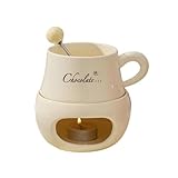 Schokoladenfondue-Tassen-Set aus Keramik, Schmelzbecher für romantische Dessert-Erlebnisse und Familienfeiern