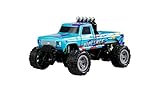 Amewi RC-Monstertruck Die Cast 1:64 RTR blau, Fernsteuerung im Kartenformat