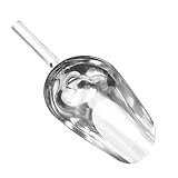 Cabilock Edelstahl-Futterschaufel für Nutztiere, stabile Futterverteilungsschaufel, 30,5 cm lang, leicht zu reinigen, für Bauernhoffütterung und PET-Pflege