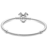 Bettelarmband Minnie Maus - Schlangenketten Silber 925 Armband für Charm Anhänger & Beads - Stärke 3mm - Kompatibel Mit Pandora Charms (16)