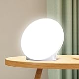LOGT Tageslichtlampe 10000 Lux LED Lichttherapielampe mit 6 Timer Einstellungen Sonnenlichtlampe Bionische Sonne Dimmen Traurige Lichttherapielampe Kompaktes Design Sonnen Lampe mit Touch Steuerung