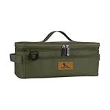 Camping-Küchen-Organizer – wasserdicht, Aufbewahrungstasche für Küchenutensilien, tragbarer Ständer für Campingutensilien, Schutzzubehör mit mehreren Taschen für den Außenbereich | Organis, Army Green