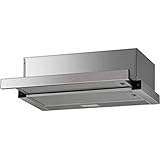 PKM Einbau-Dunstabzugshaube FS 1-60 BSPY | ausziehbar | 60 cm Breite | silber mit Edelstahlblende | Abluft | Umluft