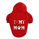 Generisch Hundemantel Für Welpen Große kleine Hundepullover Haustierpullover Hundekleidung Haustierkleidung Kleidung Hundemantel Für Kleine Welpen (Red, XS)