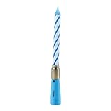 Homéa, Geburtstagskerze mit Musik, Höhe 12,5 cm, Blau