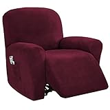 Sesselschoner aus dickem Samt, elastische Stretchhussen für Fernsehstuhl/Relaxliege, ideal für Stühle und Wohnzimmer-Sofas, passend für 1-Sitzer, schützen und stylen Sie Ihre Möbel noch heute!