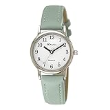 Ravel - Pastellfarbene Alltagsuhr für Damen (27 mm Gehäuse) - Analoges Quarzwerk - R0137.11.2 - Grün/Silberton