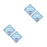 TOYANDONA 2 Sätze Babywarn-autoaufkleber Autoaufkleber Kindersicherheitsaufkleber Stoßstange Proofing Stecker Sitz Tür Schild „prinz An Bord“. Auto-hinweisaufkleber Pvc Blue 2 Stück * 2