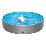 EUGAD Hundepool, Faltbare Hundepool für Kleine Hunde 80x20cm Hunde Pool, Anti-Rutsch Hundeplanschbecken, Swimmingpool Planschbecken Hundebadewanne für Hunde Katzen, Faltbare Hundepools Kleine