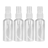 Transparente Sprühflaschen, 20 ml, feiner Nebel, PET-Kunststoff, Reise-Sprühflasche, Mini-Sprühflasche, nachfüllbar, leere Sprühflasche mit Klappkappen, für Reisen, Make-up, Hautpflege, Reinigung, 4