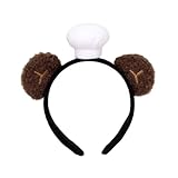 MLWSKERTY Entzückende Bären Kochmütze Stirnbänder Für Kinderkostümpartys Verkleidungen Weiches Plüsch Haarband Haarschmuck Für Kleinkinder Köche Rollenspiele Stirnbänder Für Kinder