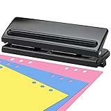 6 Fach Locher Binder Puncher, Verstellbar Abst?nde Locher, Locher f¨¹r Ordner, 5mm Lochdurchmesser Hole Puncher f¨¹r A4 A5 A6 A7 B5 Papierlocher Lochstanzer f¨¹r 6 Blatt?