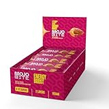 MojoBite Energy Boost Almond Choc Bar - 12 x 44g - Weicher, Nahrhafter Doppelschicht Energieriegel - 40% des Täglichen Vitamin-B-Komplexbedarfs, Ballaststoffreich, Vegan, Glutenfrei