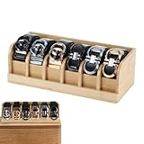 Murman Gürtel Aufbewahrung 6 Fächer Gürtelhalter Gürtel Organizer Aus Holz Für Schublade & Schrank, Krawattenetui & Gürtel Aufbewahrungsbox Für Damen Herren, Gürtel Aufbewahrung Für Kleiderschrank