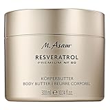 M. Asam RESVERATROL PREMIUM NT50 Körperbutter (300ml) – Body Butter Für Anspruchsvolle Haut, Intensive Körperpflege Mit Sheabutter & Kakaobutter, Glättet Die Skin, Vegane Körpercreme