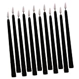 KICHOUSE 12 Stück Flammenlose LED Stabkerzenlichter Batteriebetrieben Für Weihnachts Und Hochzeitsdekoration Warmweißes Licht Ideal Für Stimmungsvolle Anlässe Sicher Und Ohne Rauch