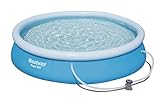 Bestway Fast Set Pool Set mit Filterpumpe, 5377 L, blau, 366 x 366 x 76 cm