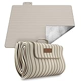 Veddelholzer 200 x 200 cm Beach Picknickdecke wasserdicht, sandfeste Stranddecke XXL isoliert & gepolstert Ideal für Outdoor, Camping, Strand, Park, Festival & Picknick Einfach faltbar & waschbar