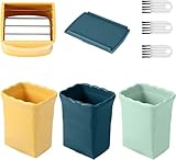 3 Stück Obstschneider Multifunktionale Edelstahl Obstschneider Küchenhelfer mit Gap Reinigungsbürste für Obst Eier für Salat machen