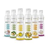 VitalBody+ DailySpray Probierpaket, 6er Pack, 2 kcal Spray zum Braten, Grillen & Verfeinern, 4800 Portionen, für gesundes Kochen, ideal zum Abnehmen, Non-Stick cooking spray