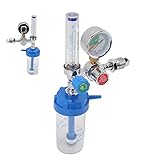 TOPINCN Sauerstoff-Inhalator Bojentyp Medizinischer Inhalator für Krankenhaus-Sauerstoffdruckregler Durchflussmesser G5/8-14 Außengewinde