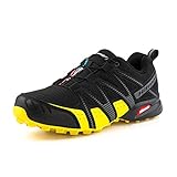 Hitmars Trailrunning Schuhe Traillaufschuhe Herren Damen Wanderschuhe Leicht Atmungsaktiv Trail Running Schuhe Trekking Turnschuhe Outdoor Laufschuhe Gelb EU 45, ISO(3431)-YL45