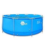 your GEAR Steel Frame Pool - div. Modelle/Größen - rund rechteckig oder quadratisch, 70-122 cm hoch Stahlrahmenpool Gartenpool Aufstellpool Schwimmbecken 300x200 300x300 400x200 Ø 366cm Ø 457cm
