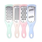 TOYZFRIENDY 4 Stück Gemüsereiben aus Langlebigem Edelstahl Kompakte Multifunktionale Küchenreibe mit Hängeaufbewahrung für Gemüse und Kartoffeln Platzsparendes Küchengadget für Zuhause