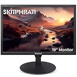 SKitphrati 19 Zoll PC Monitor, HD 1440 x 900 Bildschirm Computer Monitor mit HDMI VGA AV BNC USB Ports, 60Hz, 5Ms, VESA, Integrierte Lautsprecher, LED Display für Laptops und Desktops Office Home
