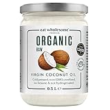 Eat Wholesome Organic Virgin Coconut Oil, 500 ml | Bio kokosöl | Zum Kochen | Backen | Für die hautfeuchtigkeitspflege | Haarspülung