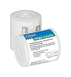 Höga Lastic Idealbinde, textilelastische Idealbinde nach DIN 61632, 4 cm x 5 m gedehnt, sehr hautfreundlich, luftdurchlässig, elastisch, 1er-Pack