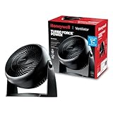 Honeywell TurboForce Turbo-Ventilator (Geräuscharme Kühlung, verstellbarer Neigungswinkel bis zu 90°, 3 Geschwindigkeitseinstellungen, Wandmontage, Tischventilator) HT900E, Schwarz
