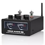 Douk Audio T6PRO HiFi-Verstärker TPA3255 Tube Amplifier Bluetooth Röhrenverstärker mit VU-Meter 300Watt x2