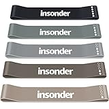 Insonder Fitnessbänder 5er Set - Widerstandsbänder, Gymnastikband, Fitnessband - Strength Training Equipment - Gummiband Sport - Trainingsbänder + Booty Band