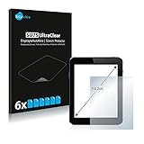 Savvies 6x Schutzfolie 7' für Tablets mit 7,0 Zoll (17.8 cm) [152.5 x 91.5 mm, 15:9] Displayschutz-Folie Ultra-Transparent