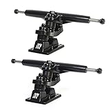 ANTWHEEL Sidewinder II Longboard/Skateboard/Surf-Skateboard, schwarz, Skateboard, Doppel-Kingpin-Achse, 17,8 cm Aufhänger, 24,7 cm Achse (2 Stück) kostenlose Hardware (17,8 cm Aufhänger, 24,7 cm