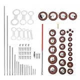 Fafeicy 85-teiliges Saxophon-Wartungsset, Reparaturwerkzeuge für Altholzblasinstrumente, Ersatzteilset mit Lederkomponenten